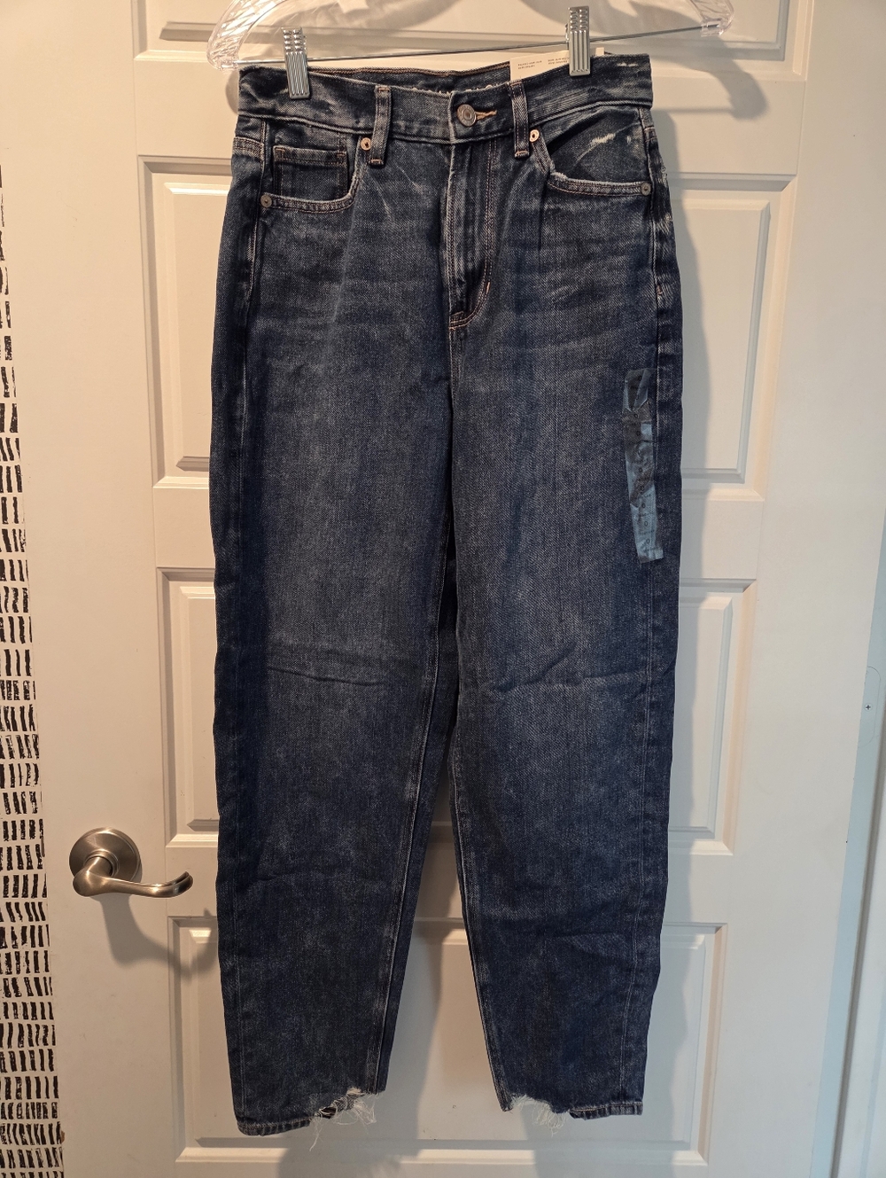 American Eagle Outfitters Dark Blue Relaxed Mom Jeans 0 Standard Nwt